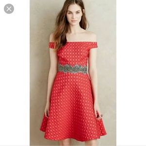 Moulinette Soeurs for Anthropologie Red Dress